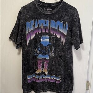 Death Row Records Distressed Graphic T-Shirt Size Small